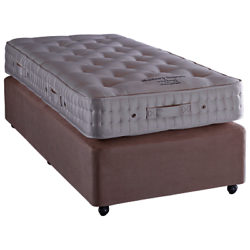 Vispring Hanbury Superb Divan Base and Mattress Set, Single, Champagne